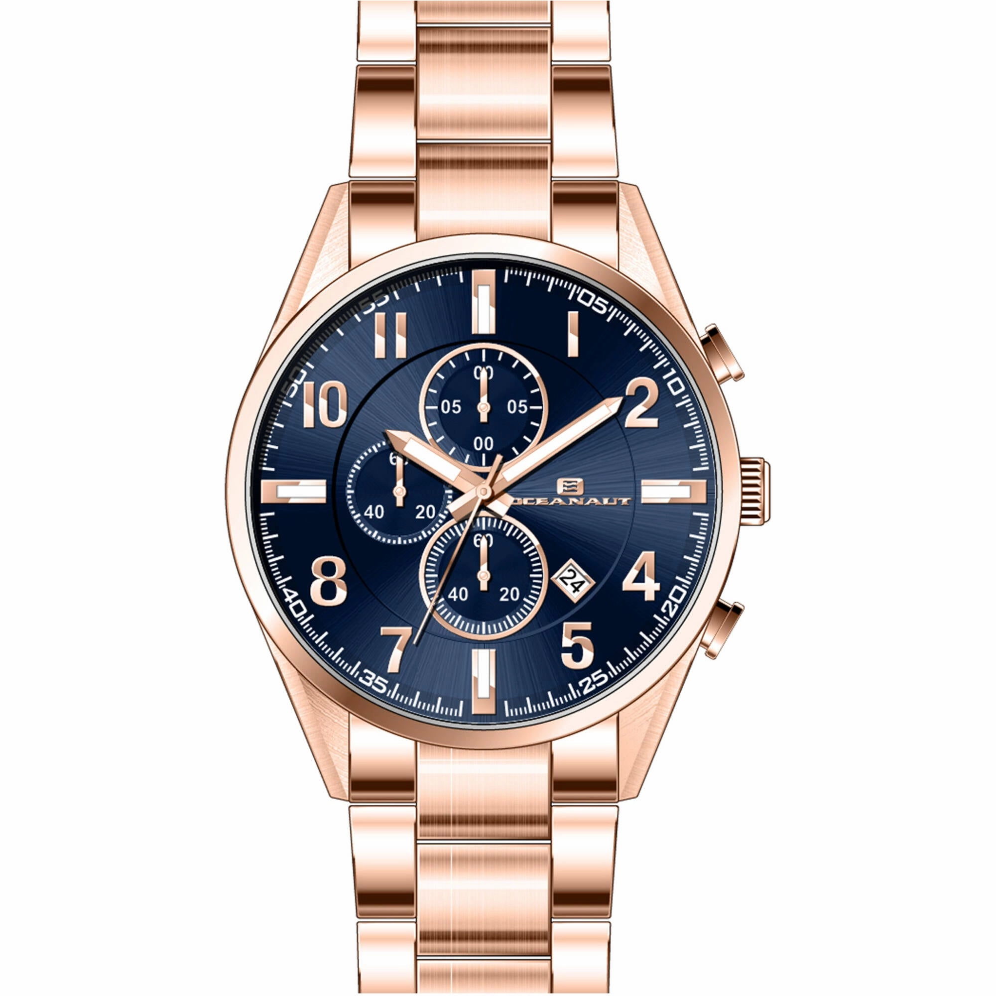 Oceanaut Men's Watch - Escapade Blue Dial Plated Stainless Steel Bracelet | OC5857 