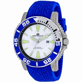 Oceanaut Men's Watch - Marletta Quartz White Dial Blue Rubber Strap | OC2919 Luxury Quartz Watch Quartz Watch Sale