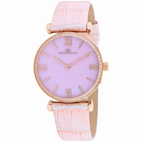 Oceanaut Women's Watch - Harmony Pink Mother of Pearl Dial Leather Strap | OC3211 Luxury Quartz Watch Quartz Watch Sale