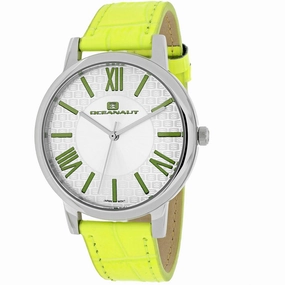 Oceanaut Women's Watch - Moon Quartz White Dial Apple Green Leather Strap | OC7213 Luxury Quartz Watch Quartz Watch Sale