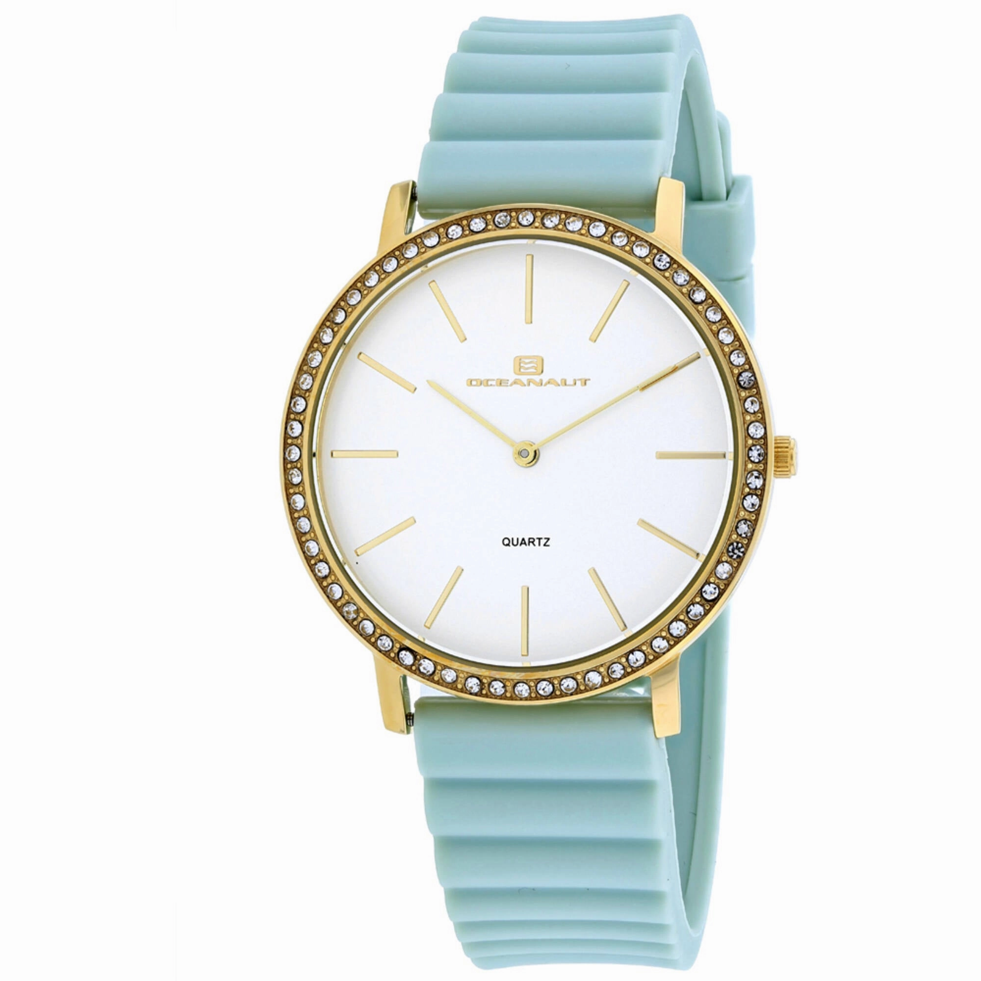 Oceanaut Women's Watch - Ripple Quartz White Dial Green Rubber Strap | OC0267 Luxury Quartz Watch Quartz Watch Sale