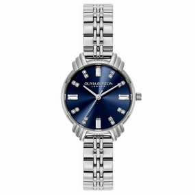 Olivia Burton Art Deco Blue and Silver Ladies Watch OB16DC01 