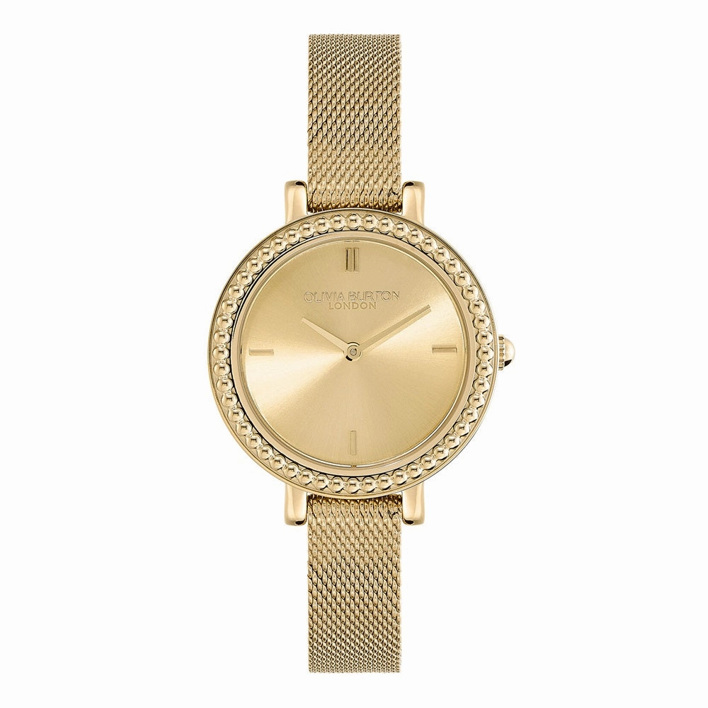 Olivia Burton Ladies Classic Vintage Bead Gold Plated Watch 24000161 