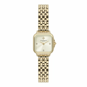 Olivia Burton Mini Grosvenor Ivory and Gold Watch 24000257 