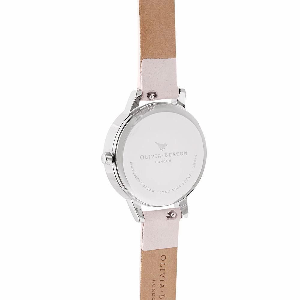 Olivia Burton Semi Precious Silver Blossom Watch - Silver