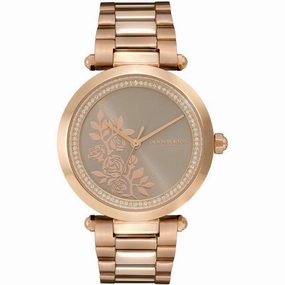 Olivia Burton Signature Floral T-Bar Rose Gold Ladies Watch 24000044 