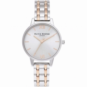 Olivia Burton Silver and Rose Ladies Watch OB16EN01 