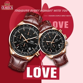 OLMECA Hot Selling Fashion Men&Women Watch Luxury Couple Wristwatches Waterproof Watches Leather Strap Watch Relogio Masculino,seiko watches,mens watches,couple watches,watches designer,watches discount,watches for women,cople watchescouple watches lux