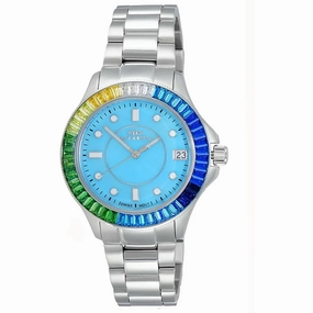 Oniss Women's Watch - Crown Quartz Blue Dial Stainless Steel Bracelet | ON7323-70LBU Luxury Quartz Watch Quartz Watch Sale