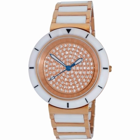 Oniss Women's Watch - Toulon Rose Gold Dial Plated Steel, Ceramic Bracelet | ON7262 Luxury Quartz Watch Quartz Watch Sale
