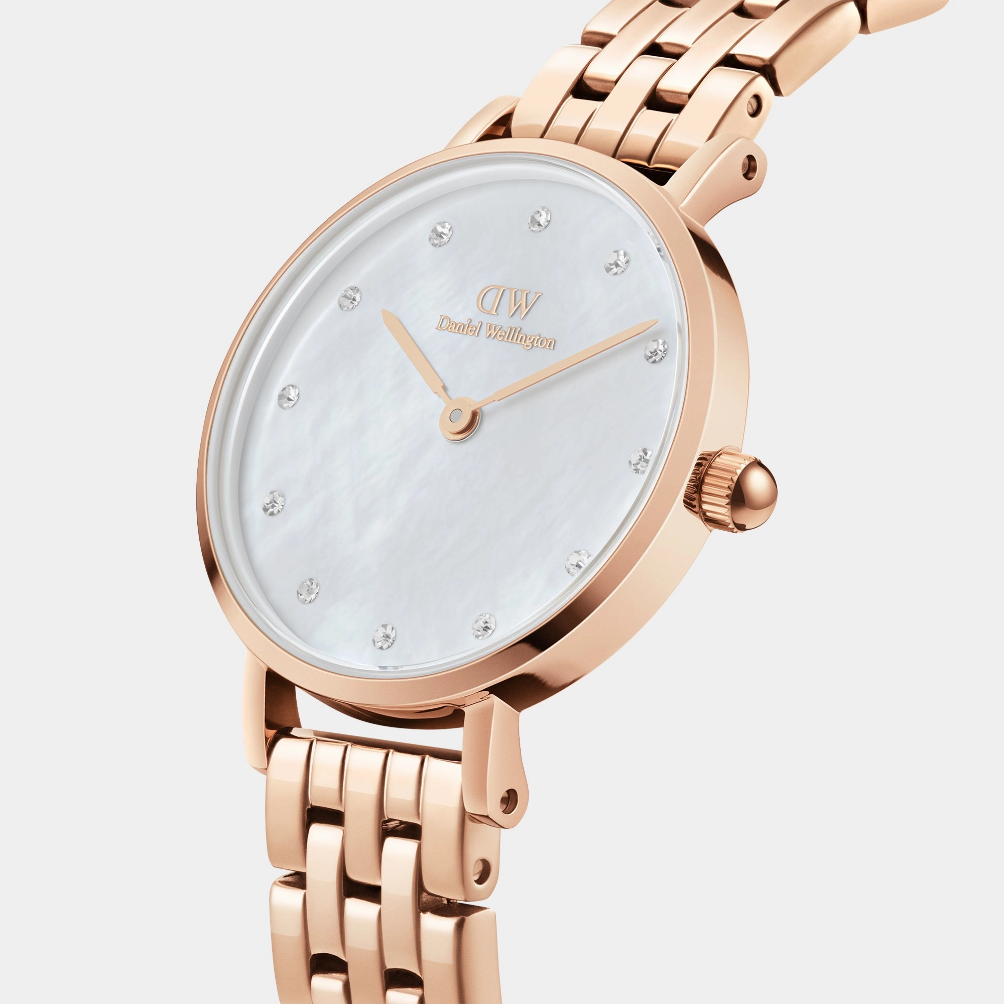 Petite Women's Mother Of Pearl Analog Stainless Steel Watch DW00100613K