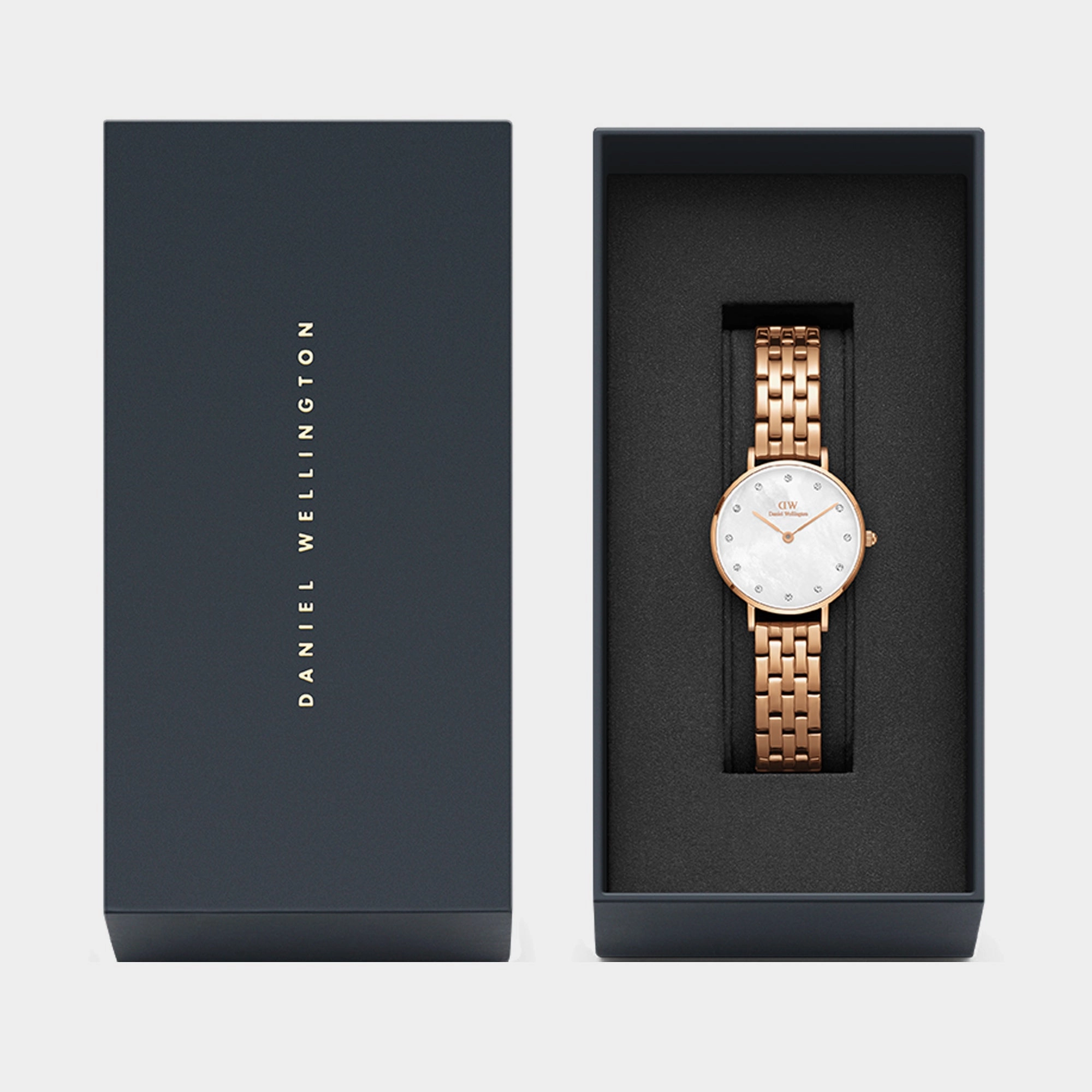 Petite Women's Mother Of Pearl Analog Stainless Steel Watch DW00100613K
