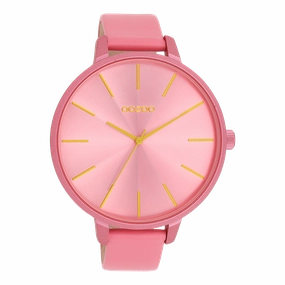 Pink shell coloured OOZOO watch with leather strap - C11250,seiko watches,couple watches,watches designer,watches discount,women watches,best women watches,high end women's watches,high quality women's watches