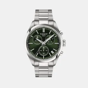 PR 100 Chronograph Men Green Stainless Steel Watch T1504171109100 budget    watches    watches classic