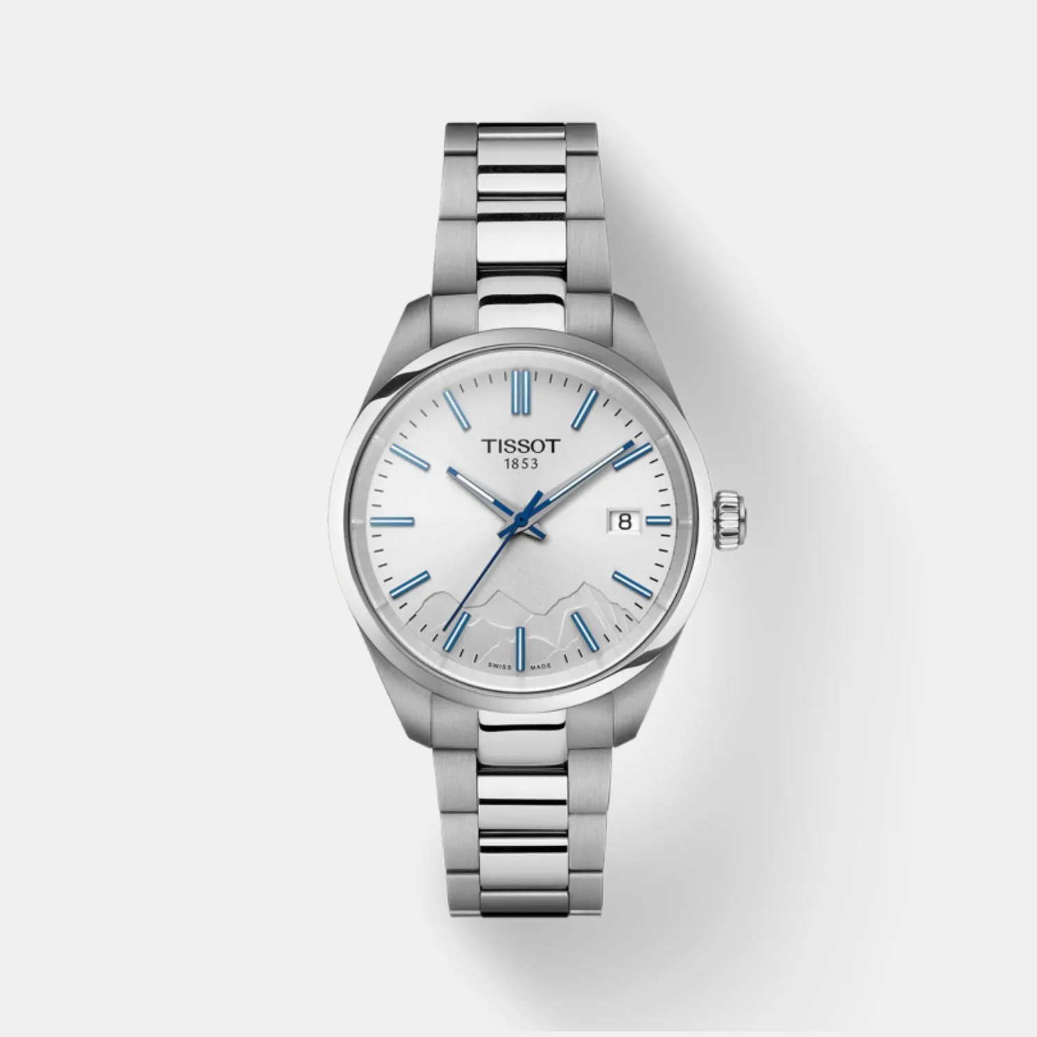 PR 100 Jungfraubahn Unisex Quartz Silver Dial Analog Stainless Steel Watch T1502101103101 budget    watches    watches classic