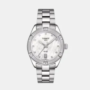 PR 100 Men Grey Analog Stainless Steel Watch T1019101111600 budget    watches    watches classic