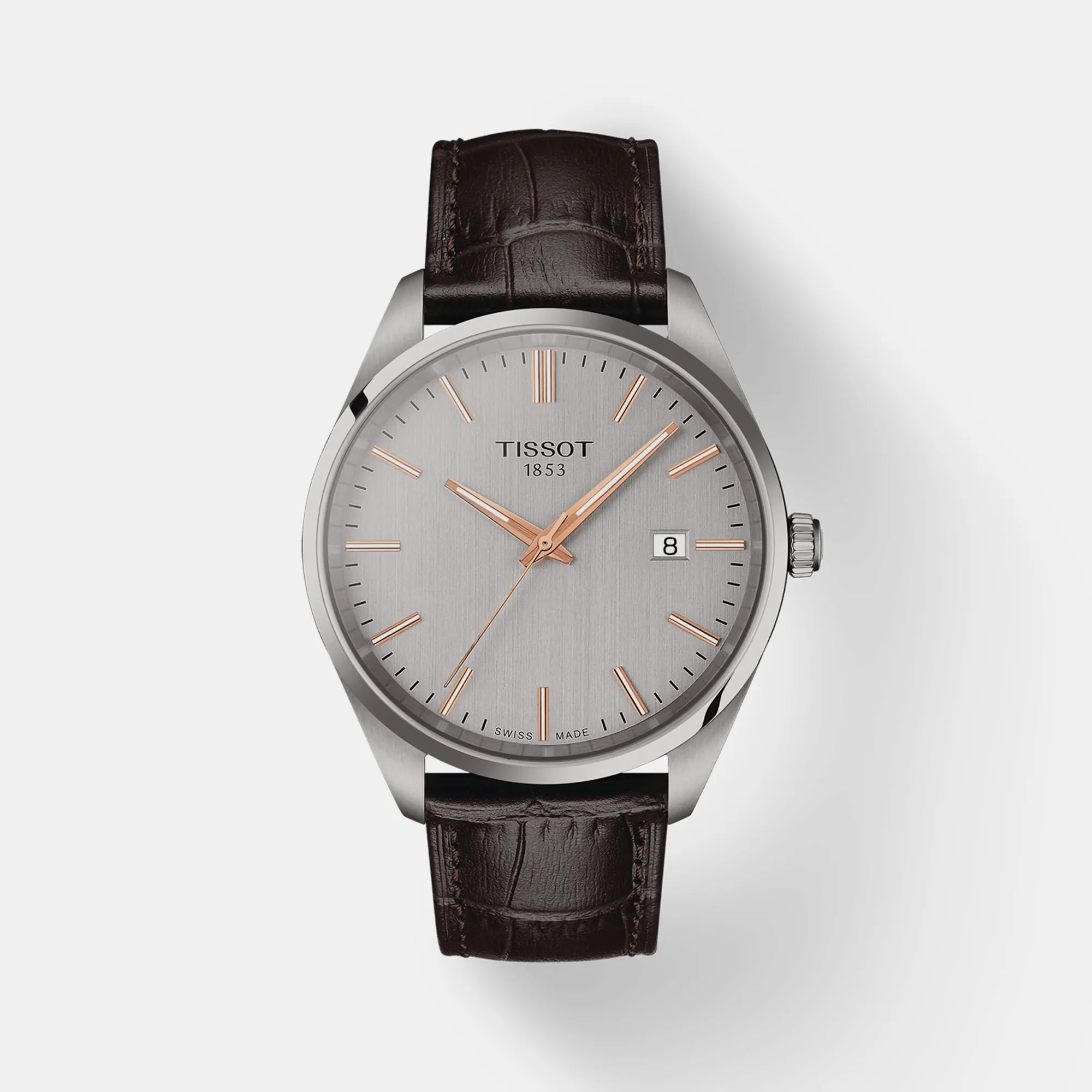 PR 100 Men Silver Analog Leather Watch T1504101603100 budget    watches    watches classic
