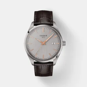 PR 100 Men Silver Analog Leather Watch T1504101603100 budget    watches    watches classic