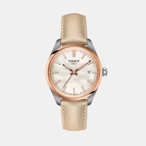 PR 100 T-Classic Women Analog White Dial Quartz Leather Watch T1502102611100 budget    watches    watches classic