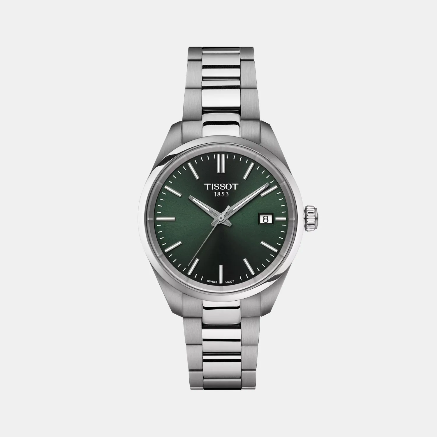 PR 100 Women Quartz Green Dial Analog Stainless Steel Watch T1502101109100 budget    watches    watches classic