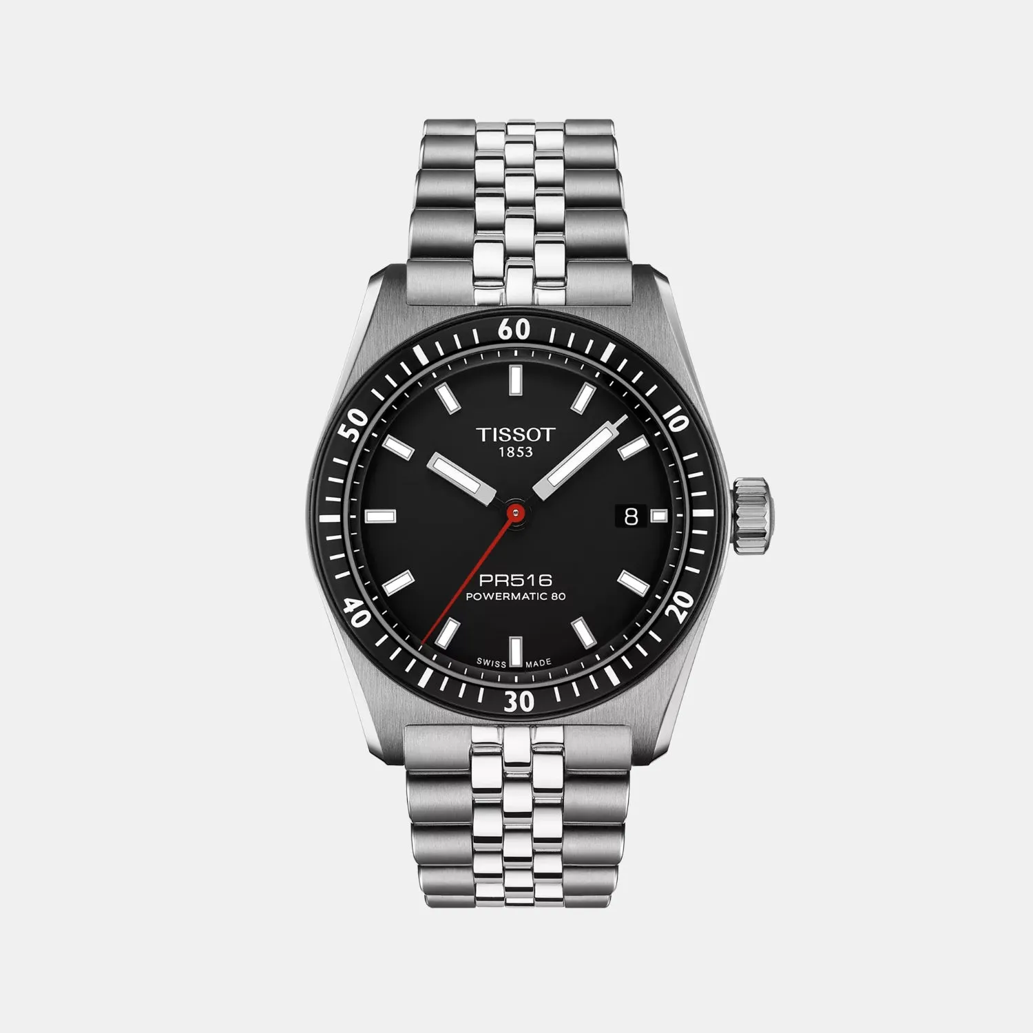 PR516 Powermatic 80 Men Automatic Black Dial Analog Stainless Steel Watch T1494071105100 budget    watches    watches classic