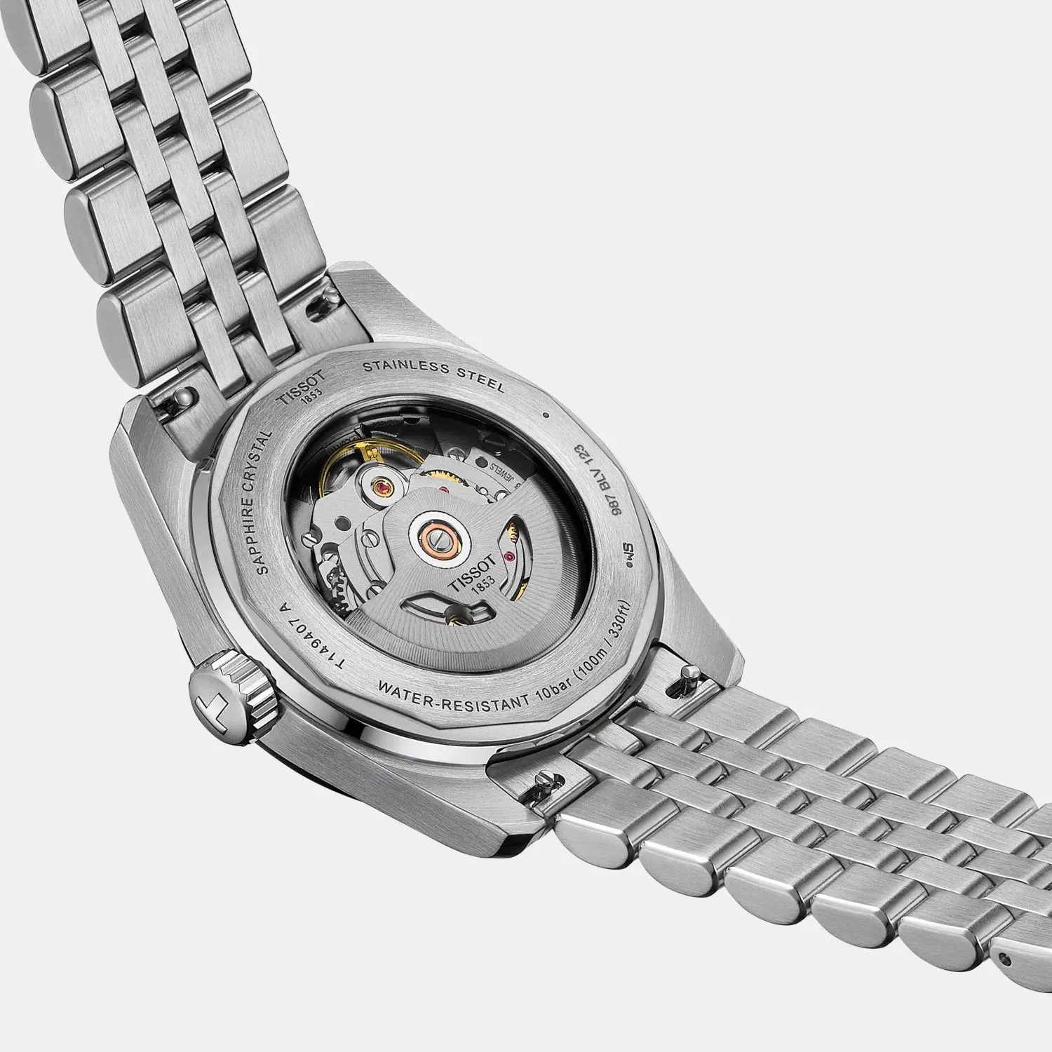 PR516 Powermatic 80 Men Automatic Black Dial Analog Stainless Steel Watch T1494071105100