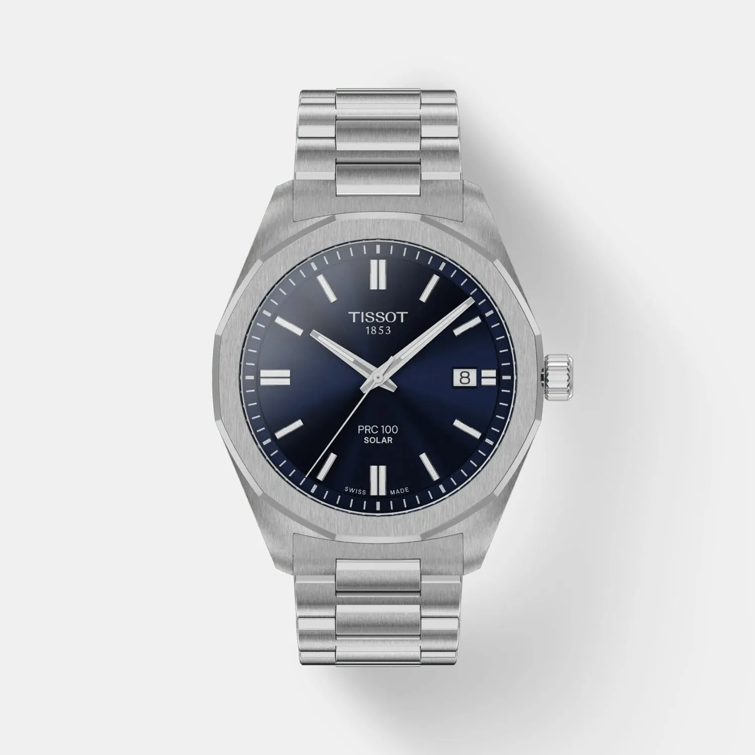PRC 100 Solar Unisex Blue Dial Analog Stainless Steel Watch T1514221104100 budget    watches    watches classic