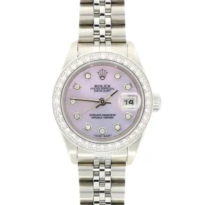 Pre Owned Rolex Lady Datejust Diamond Set Watch 69160 RW0626 Papers (1999) cheap digital watch best digital watch for men