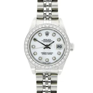 Pre Owned Rolex Lady Datejust Diamond Set Watch 69190 RW0619 Papers (1997) cheap digital watch best digital watch for men