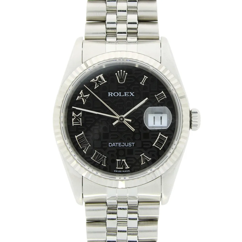 Pre Owned Rolex Oyster Perpetual Datejust 36 Jubilee Mens Watch 16234 Papers RW0485 (1997) cheap digital watch best digital watch for men