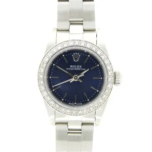 Pre Owned Rolex Oyster Perpetual Diamond Set Ladies Watch 67180 RW0490 (1997) cheap digital watch best digital watch for men