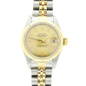 Pre Owned Rolex Oyster Perpetual Lady Datejust Bi Metal Ladies Watch 69173 Papers RW0544 (1993) cheap digital watch best digital watch for men