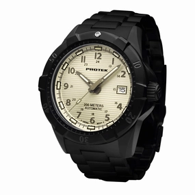 ProTek Men's Automatic Black Case Black Stainless Steel Bracelet Watch | 2217BR men's watches best men's watches under $500 affordable men's watches men watches classic