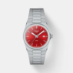 PRX Unisex Quartz Red Dial Analog Stainless Steel Watch T1372101142100 budget    watches    watches classic