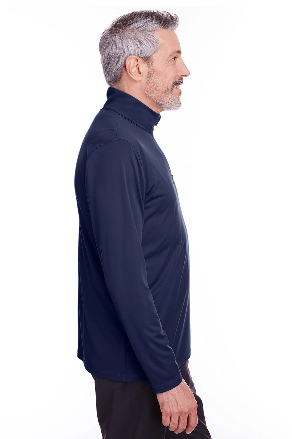 Puma Mens Icon Performance Moisture Wicking 1/4 Zip Sweatshirt - Peacoat Blue
