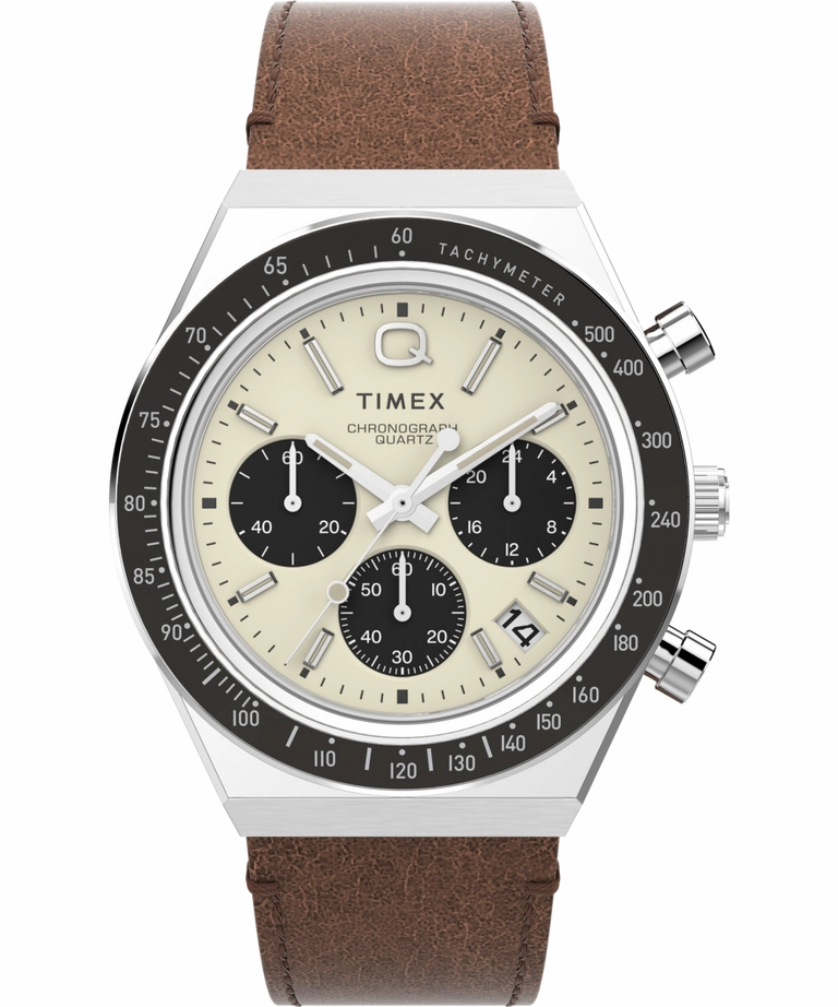 Q Timex Chronograph 40mm Brown Leather Strap Watch TW2V42800,quartz watch, quartz watches for men, quartz watches for women, best quartz watch, minimalist quartz watch, luxury quartz watch, waterproof quartz watch,analog quartz watch, digital quartz watch,