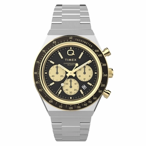 Q Timex Chronograph 40mm Stainless Steel Band stainless-steel watches stainless steel watch bands stainless steel watches cheap