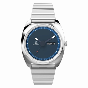 Q Timex Day-Date 37mm Stainless Steel Band stainless-steel watches stainless steel watch bands stainless steel watches cheap