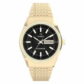Q Timex Day-Date 38mm Stainless Steel Band stainless-steel watches stainless steel watch bands stainless steel watches cheap