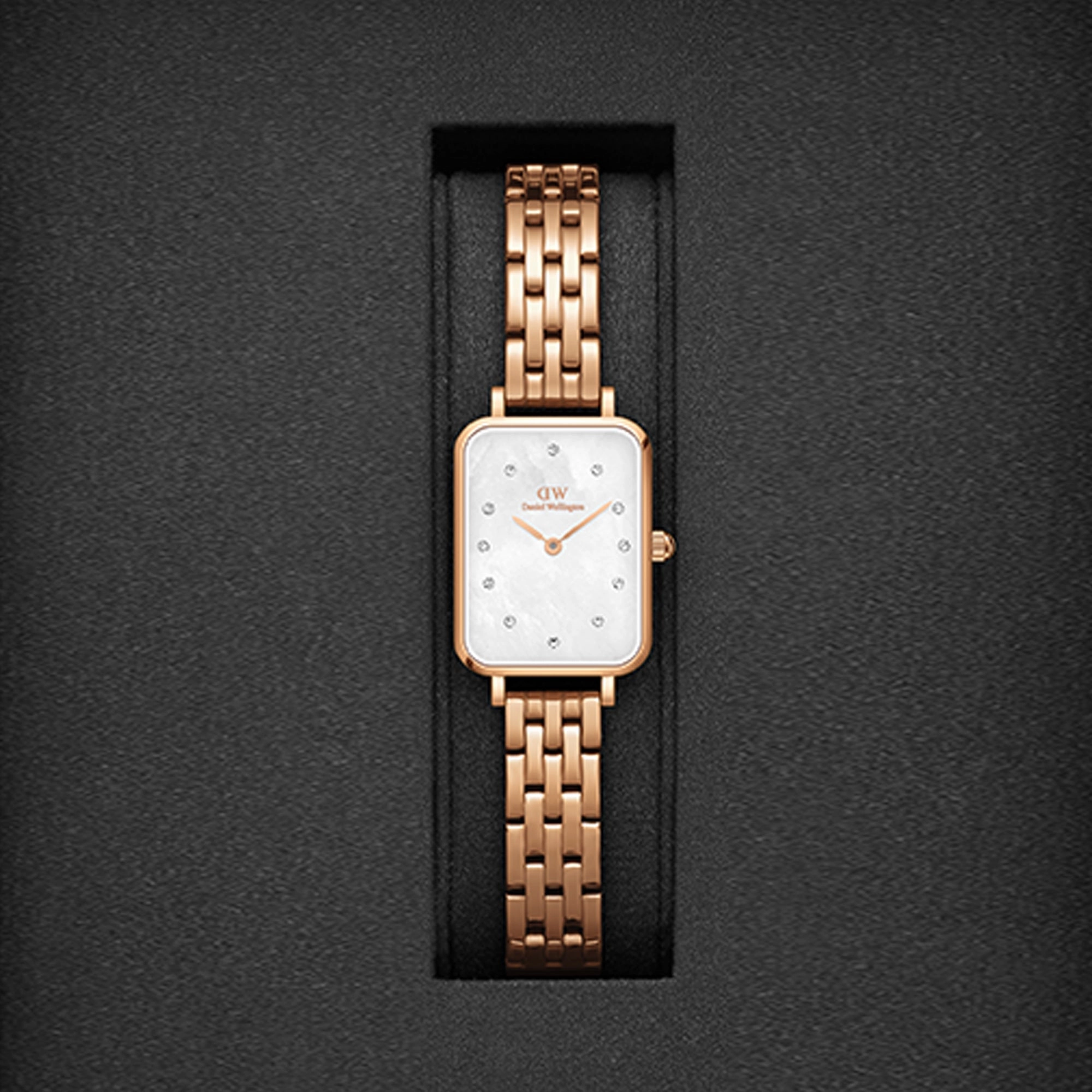 Quadro Women's Mother Of Pearl Analog Stainless Steel Watch DW00100620K