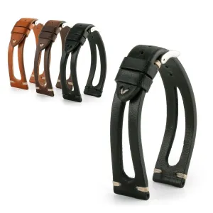 "Sparta" vintage strap  - Leather watch strap - Aged calf (black, brown) Luxury watch bands Limited edition watch bands