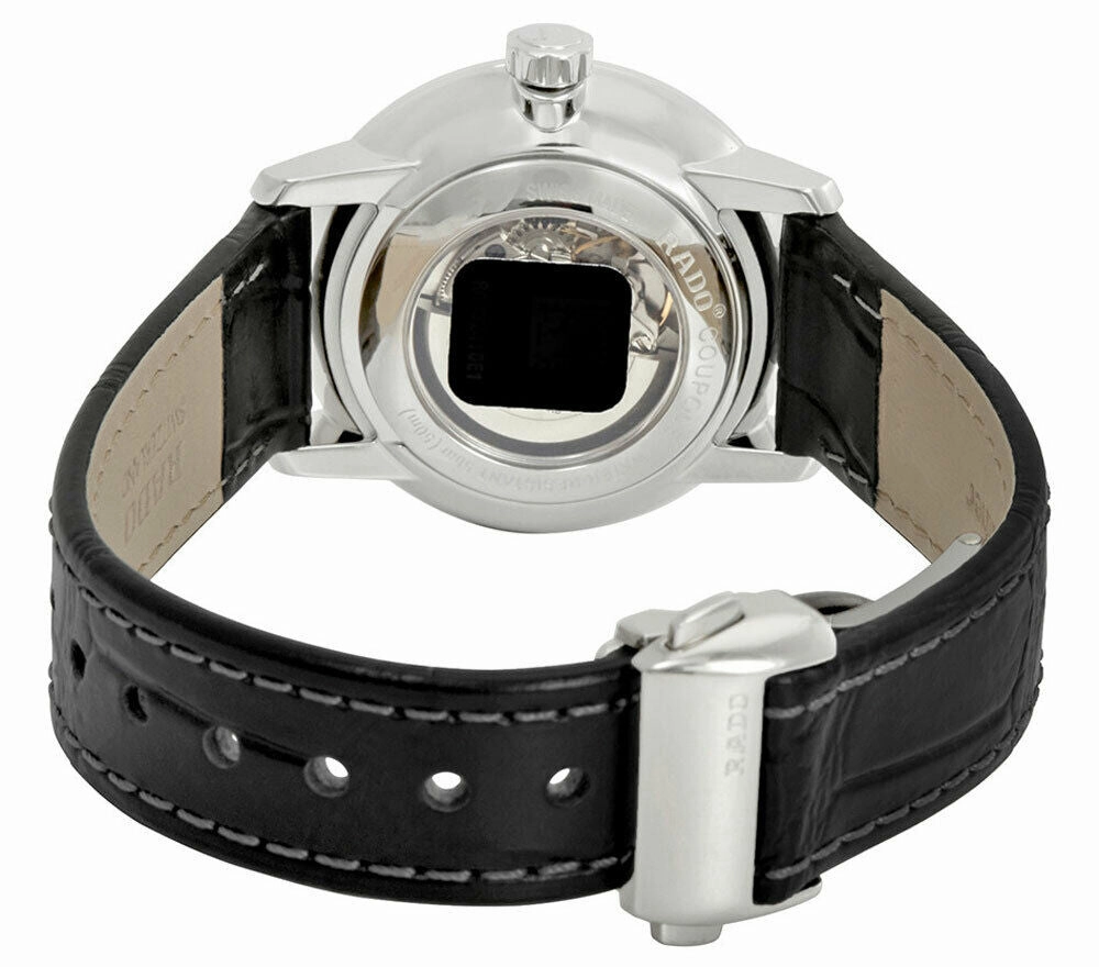 Rado Coupole Classic S White Dial Black Leather Strap Automatic Womens Watch R22862045
