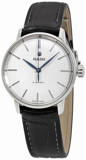 Rado Coupole Classic S White Dial Black Leather Strap Automatic Womens Watch R22862045 Women??s luxury watches Affordable women watches