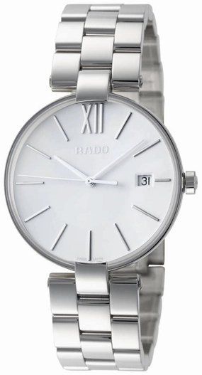 Rado Coupole Silver Dial Date Stainless Steel Quartz Womens Watch R22852013 Women??s luxury watches Affordable women watches