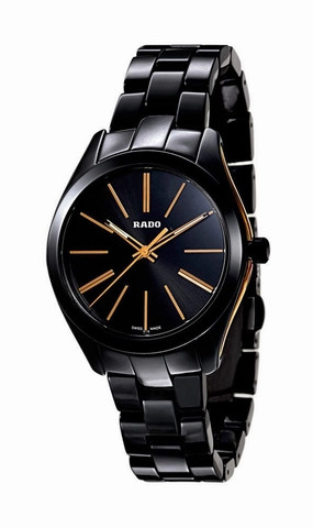 Rado HyperChrome Black Ceramic Quartz Ladies Watch R32214152 Women??s luxury watches Affordable women watches