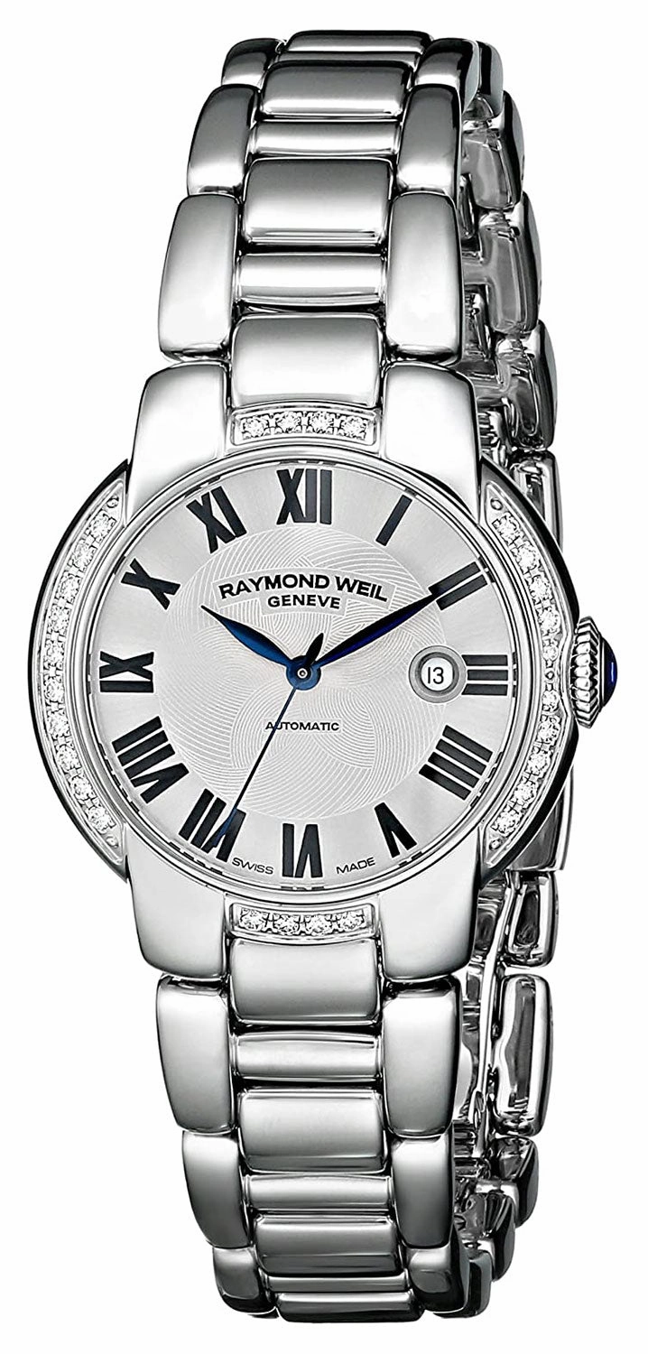 Raymond Weil Jasmine Automatic Stainless Steel Diamonds Silver-Tone Dial Date Womens Watch 2629-STS-01659 Women??s luxury watches Affordable women watches