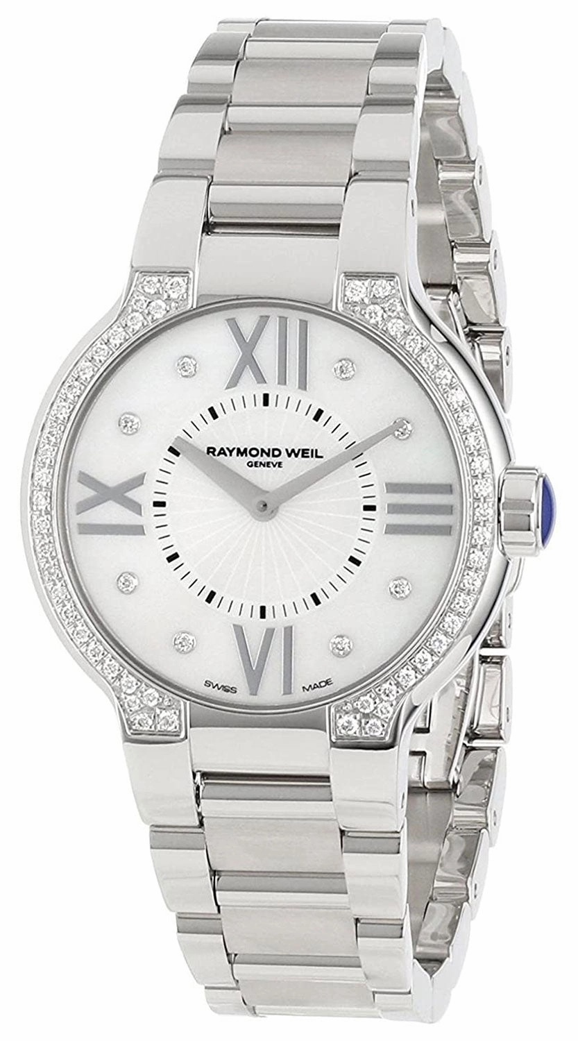Raymond Weil Noemia Stainless Steel Diamonds Mother-of-Pearl Dial Quartz Womens Watch 5932-STS-00995 Women??s luxury watches Affordable women watches