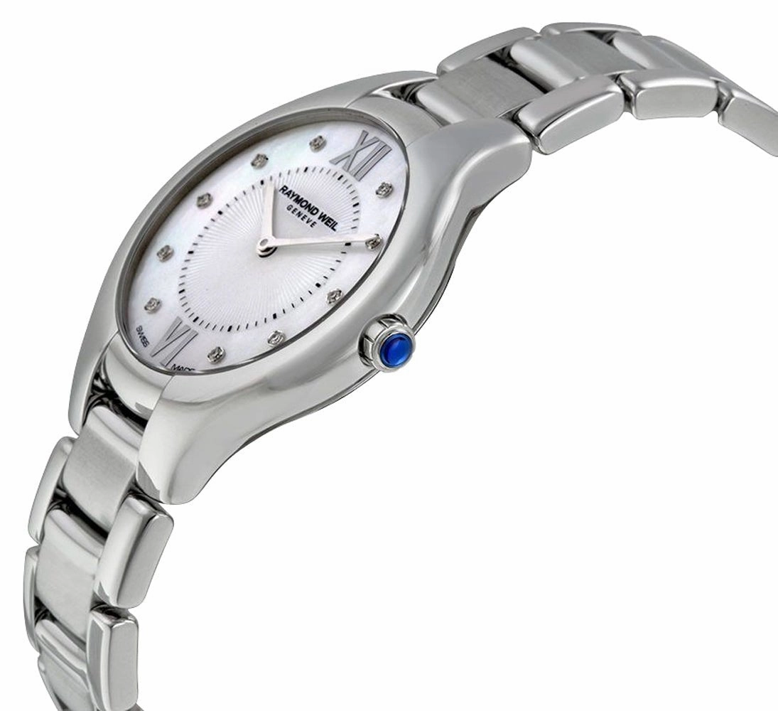 Raymond Weil Noemia Stainless Steel Mother-of-Pearl Dial Diamonds Quartz Womens Watch 5132-ST-00985