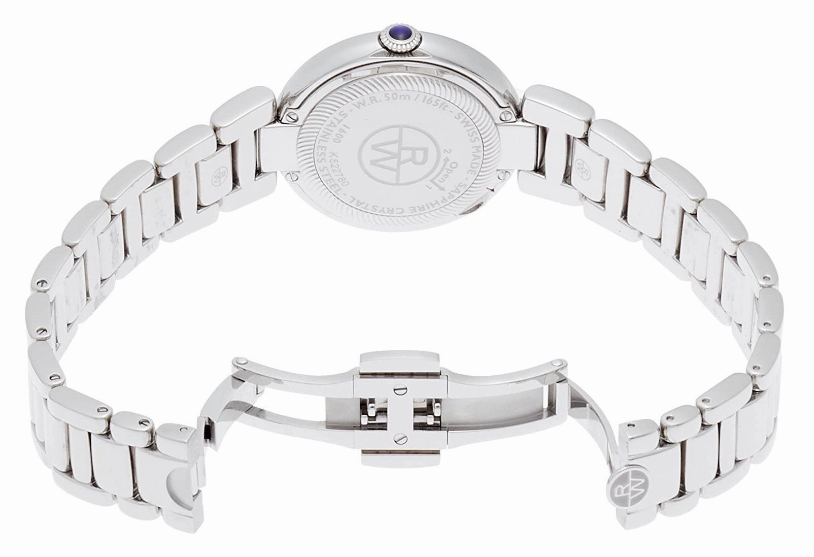 Raymond Weil Shine Stainless Steel Silver Dial Calendar Womens Watch 1600-ST-RE659