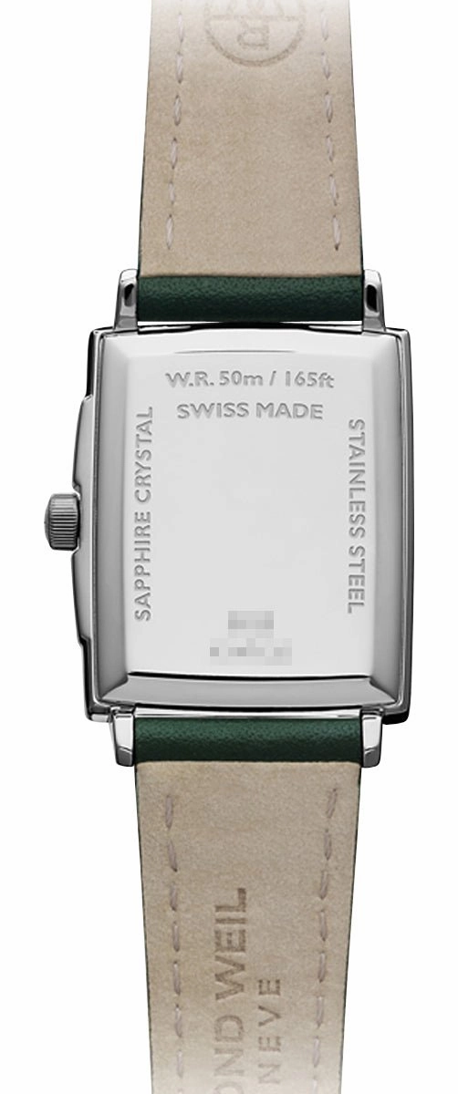 Raymond Weil Toccata Stainless Steel Green Dial Green Leather Strap Diamonds Date Quartz Womens Watch 5925-STC-00521